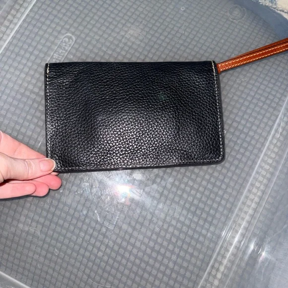 Dooney & Bourke Black and Tan Wristlet - Picture 2 of 3